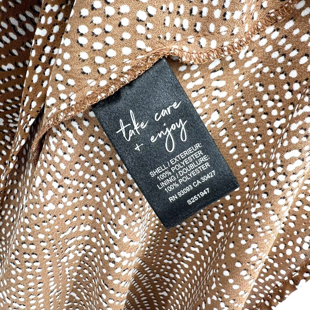 NIC+ZOE Womens Swirling Sands Bianca Dress Large Neutral Tan White Tank NWT - Picture 12 of 13